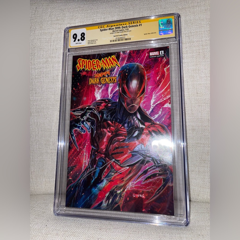 SPIDER-MAN 2099: Dark Genesis #1 TRADE VARIANT CGC SS 9.8 Signed by JOHN GIANG - Picture 2 of 6